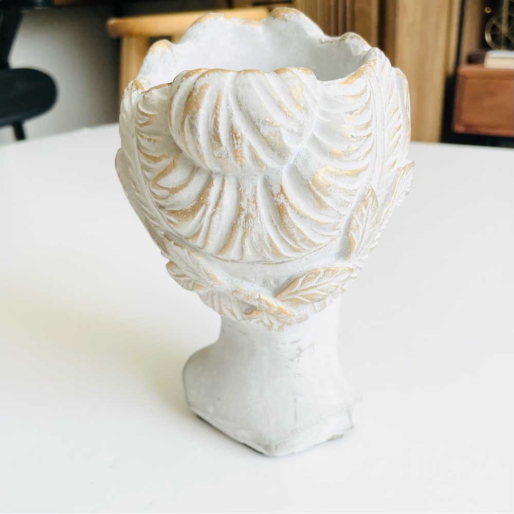 Anthropologie SMALL Grecian Bust Cement Pont - Picture 8 of 11